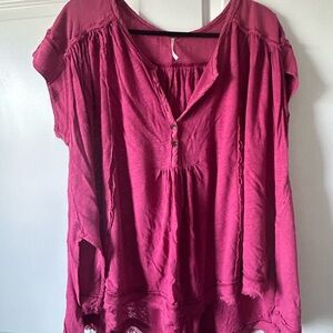 Women's Pink Flowy Blouse